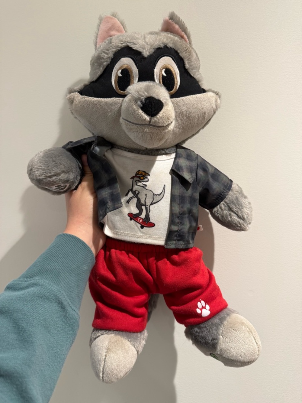 Build-A-Bear Gray Raccoon Plush great wolf lodge exclusive Oliver